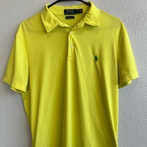 Ralph Lauren Men's Bright Yellow Polo Performance Shirt